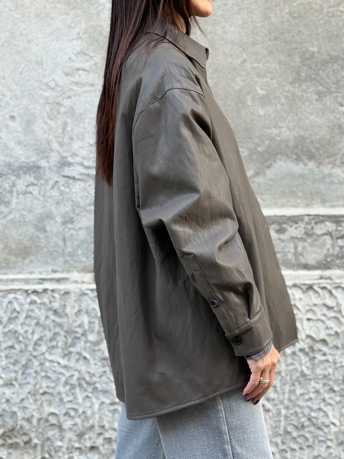 GIACCA CAMICIA ECOPELLE