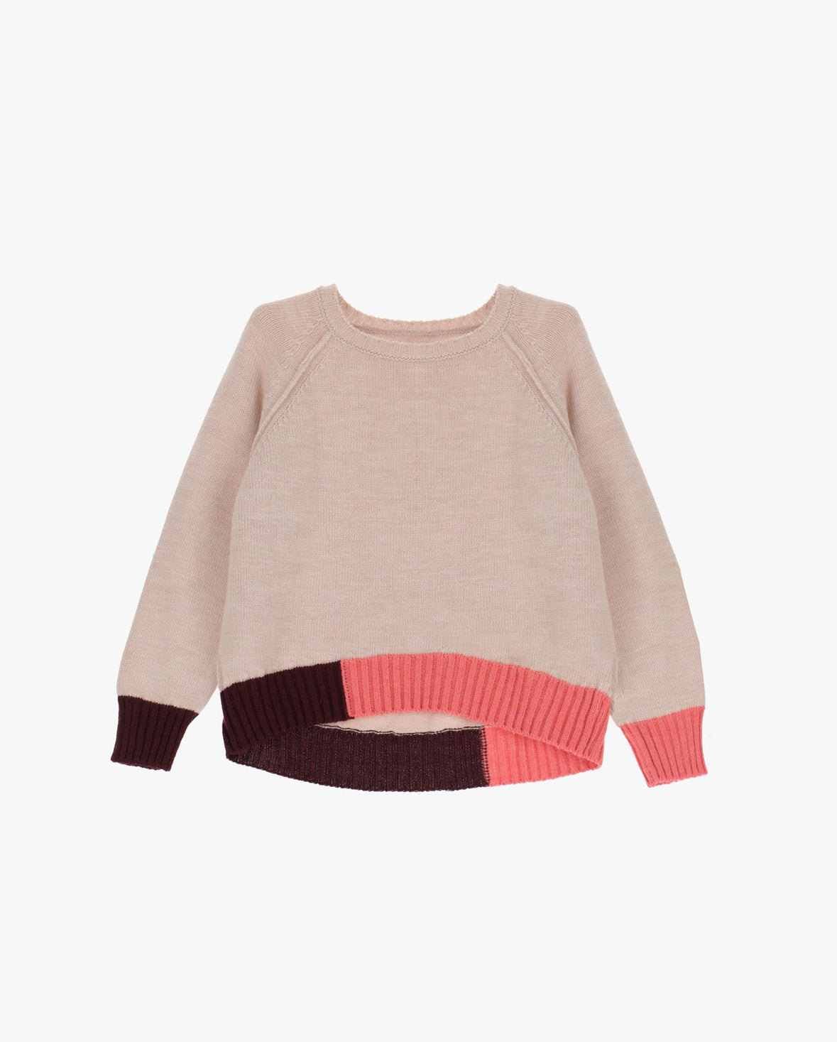 PULLOVER CON BLOCCHI DI COLORE