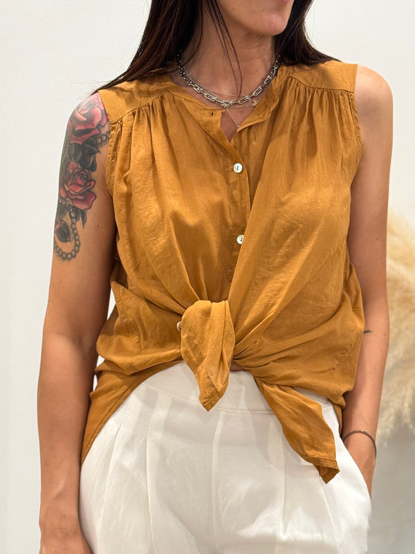 CAMICIA SMANICATA CON NODO