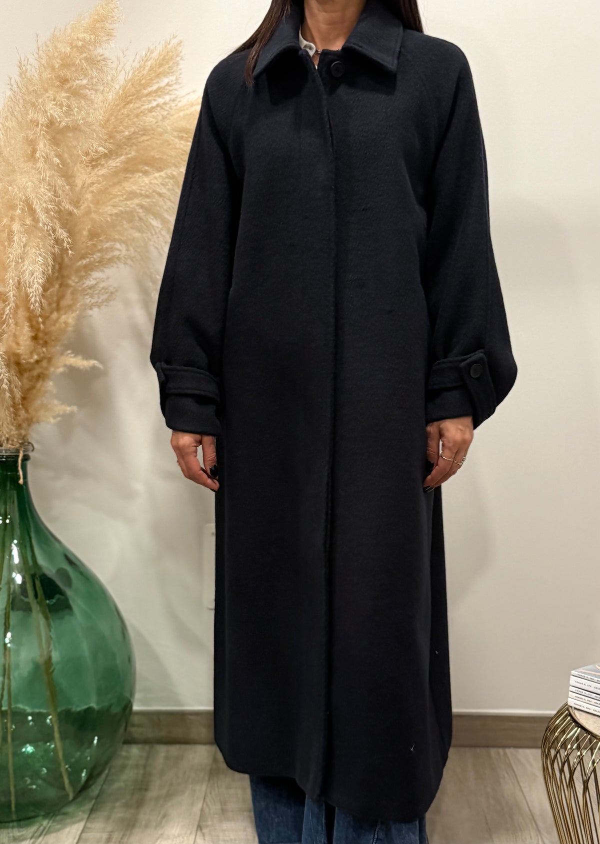 CAPPOTTO OVER LUNGO BLU