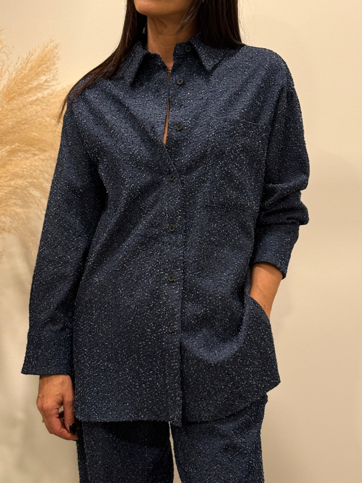 CAMICIA OVER BLU JEANS