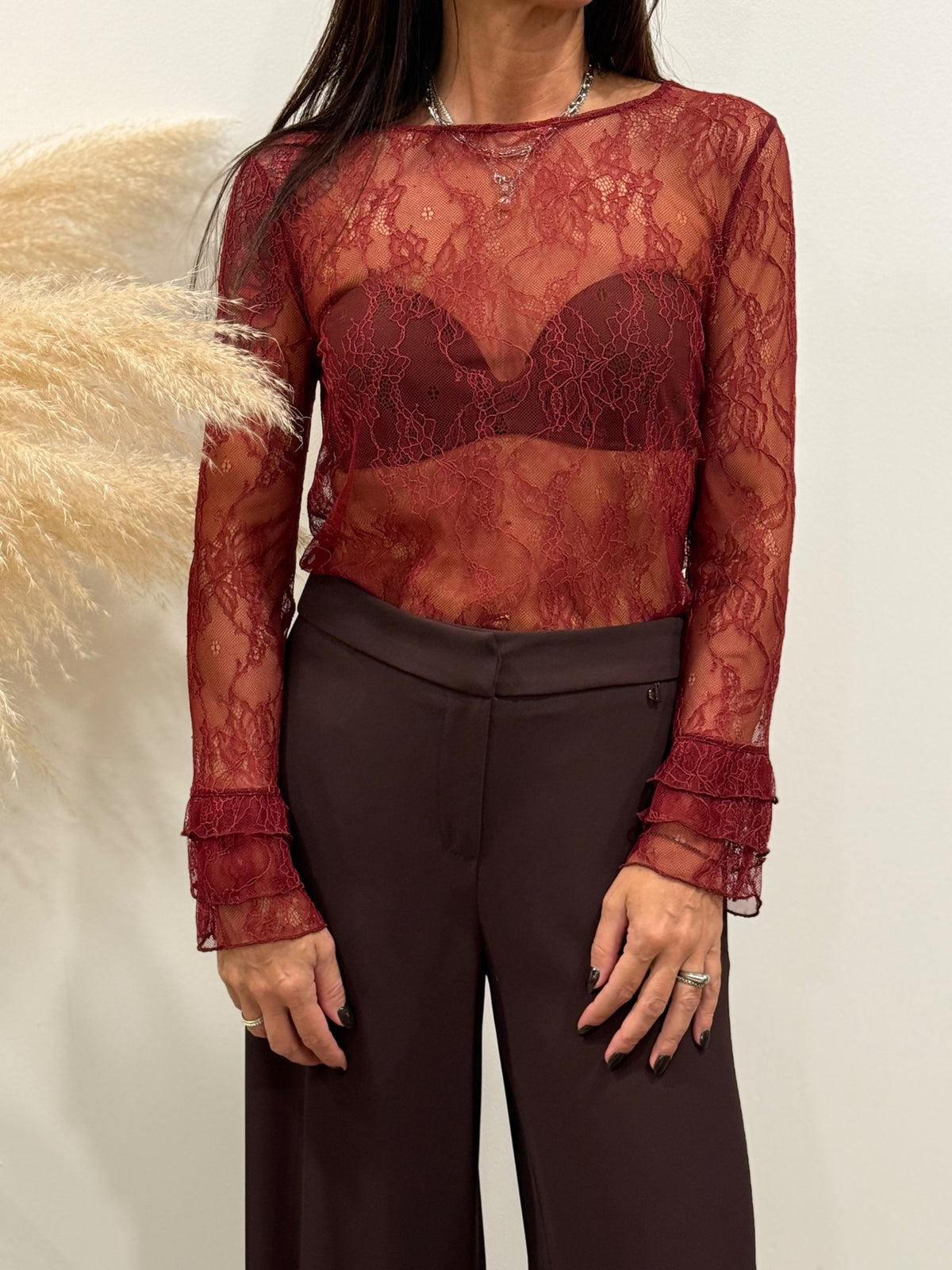 TOP IN PIZZO MANICHE LUNGHE
