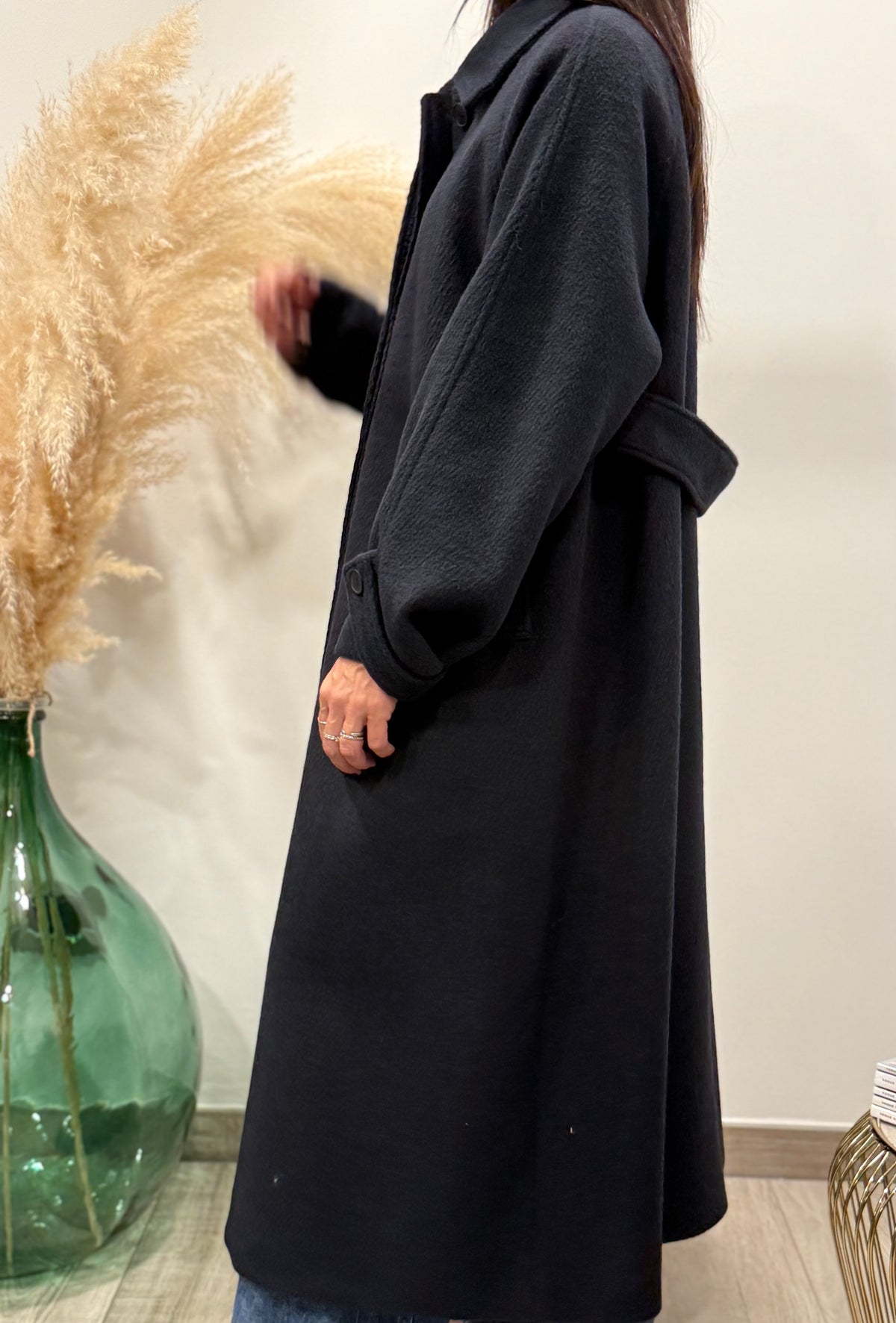 CAPPOTTO OVER LUNGO BLU