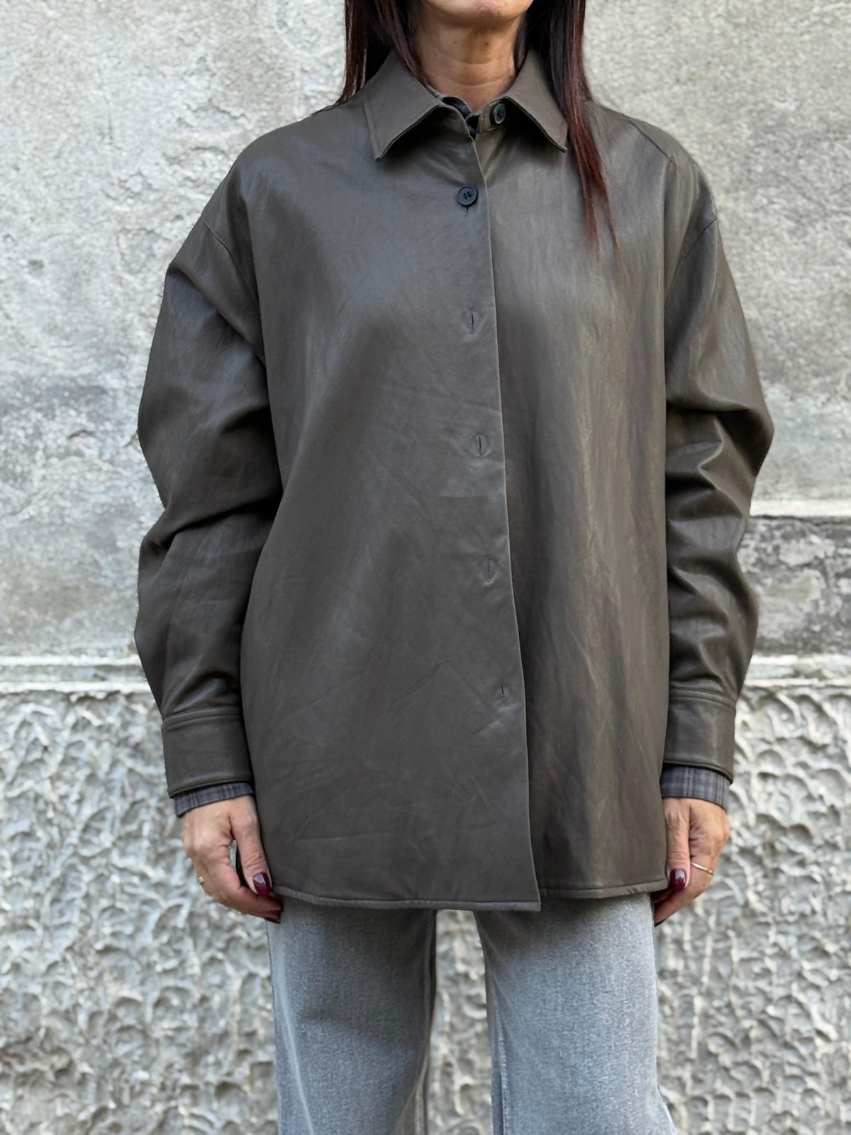 GIACCA CAMICIA ECOPELLE