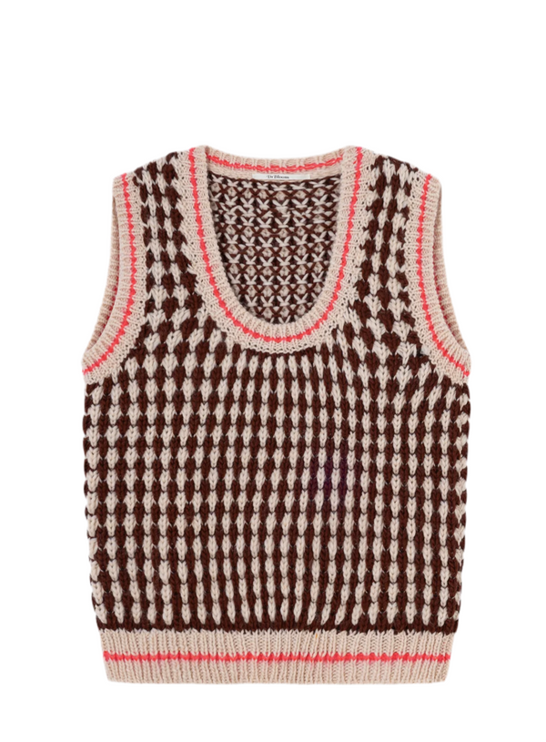 GILET IN MAGLIA CIOCCOLATO