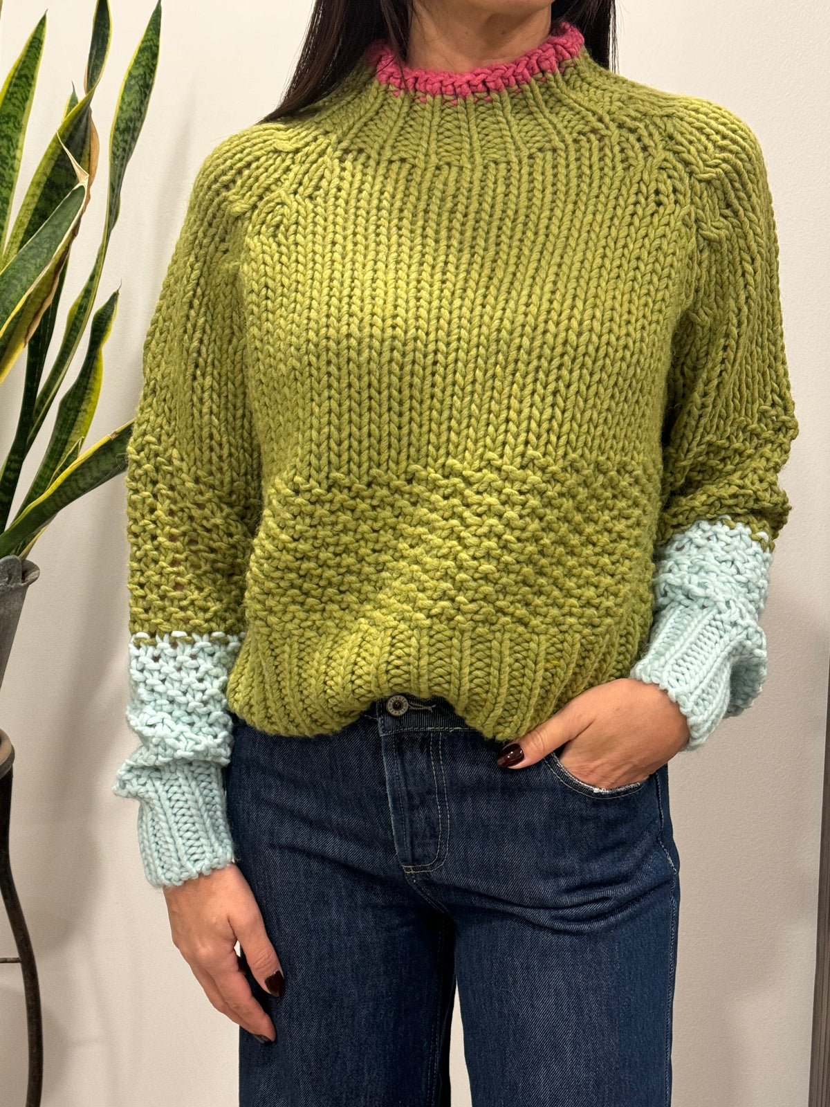 MAGLIONE TAMBORITO PISTACCHIO