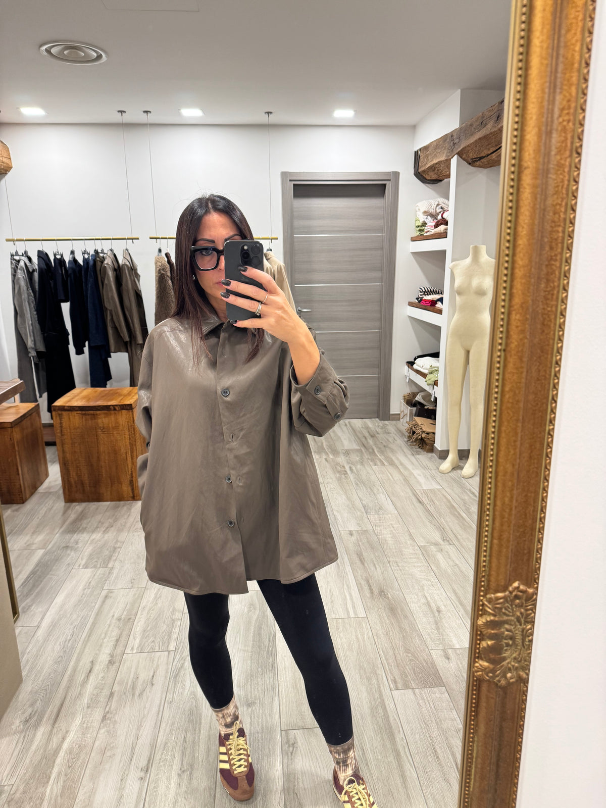 GIACCA CAMICIA ECOPELLE