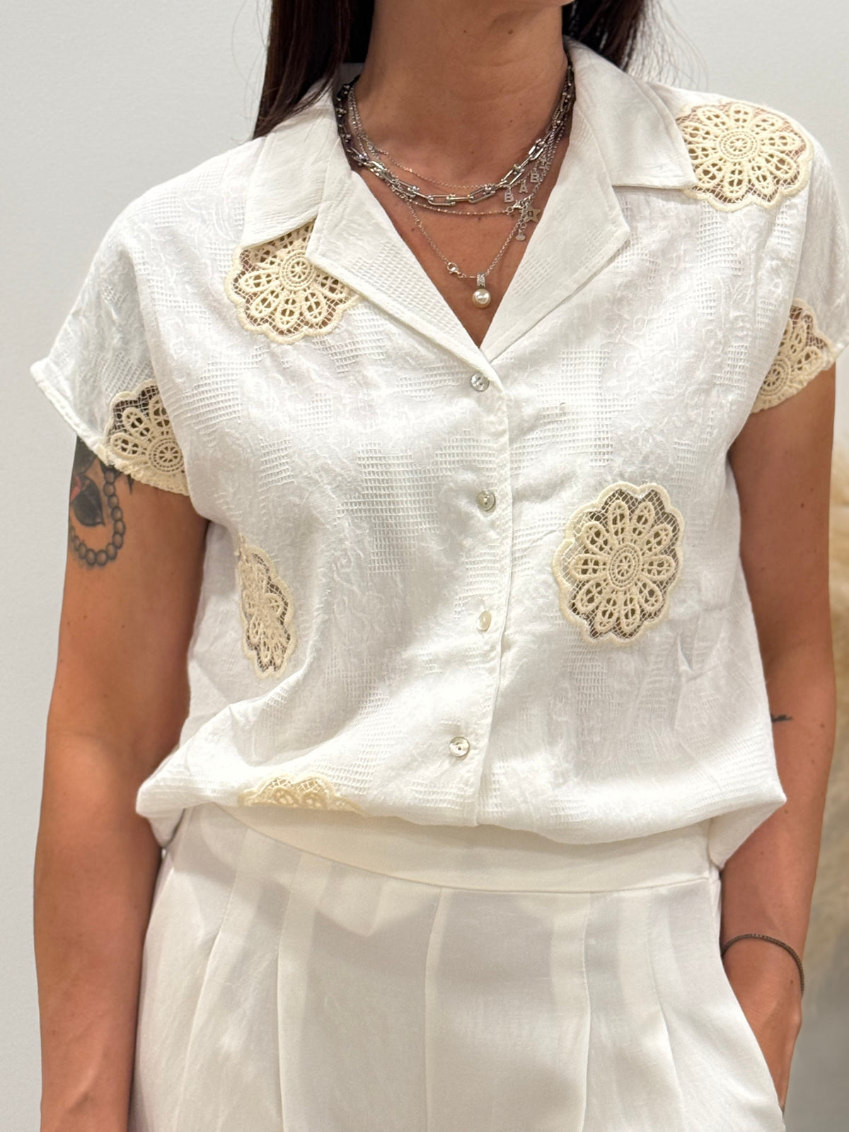 CAMICIA RICAMO MANDALA