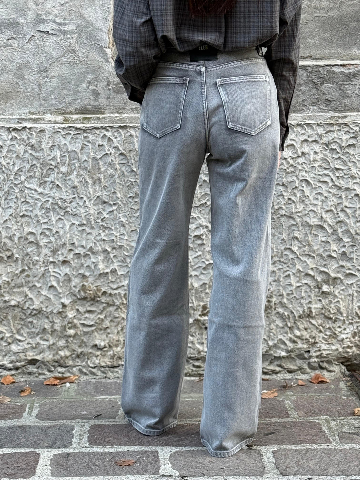 JEANS GREY GAMBA LARGA