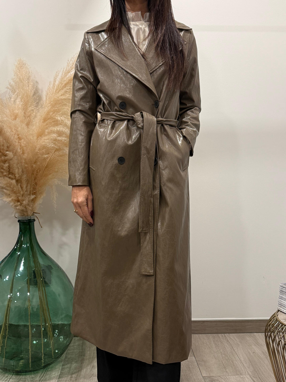 TRENCH ECOPELLE LUCIDO