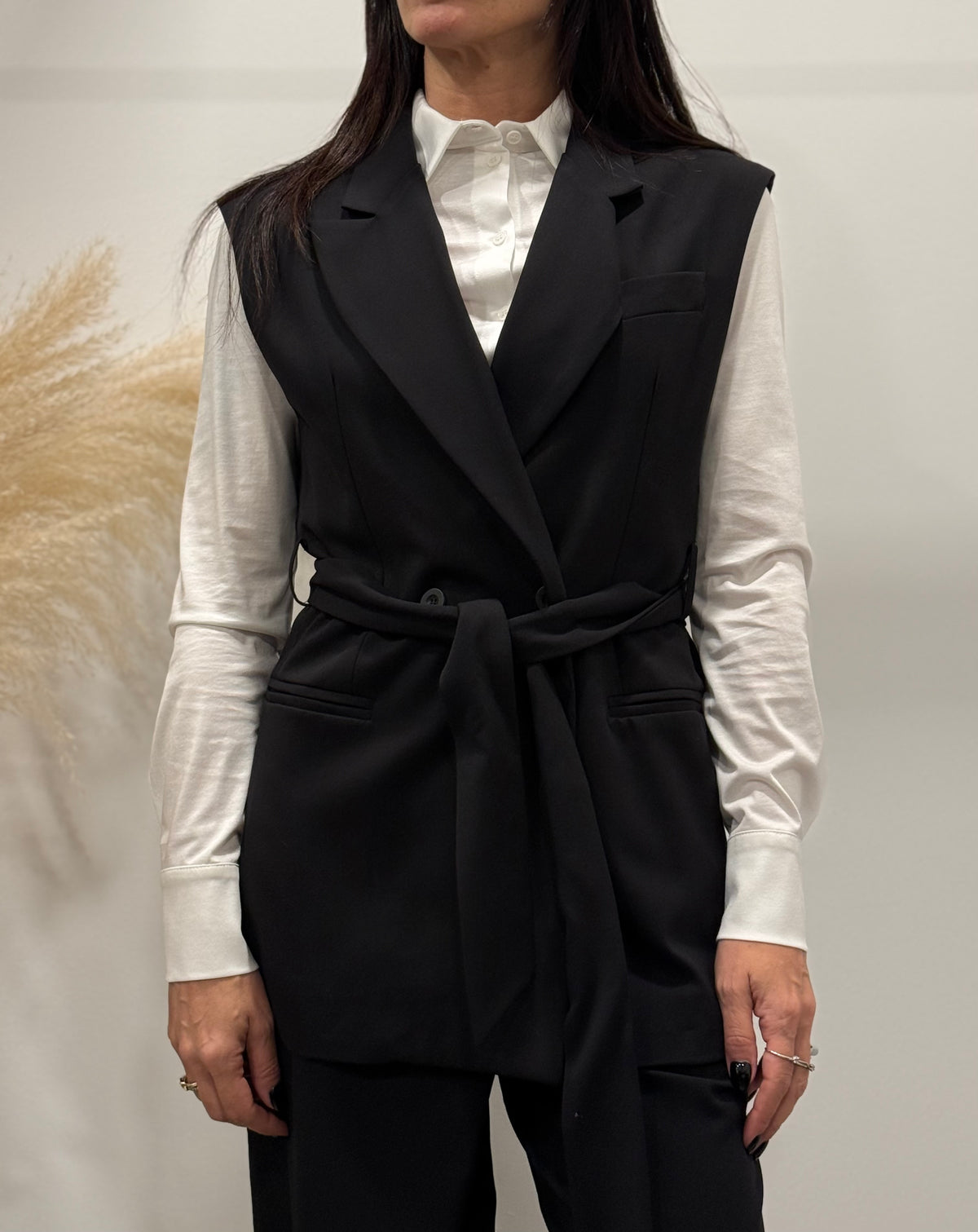 GILET DOPPIOPETTO CON CINTURA (variante colore)