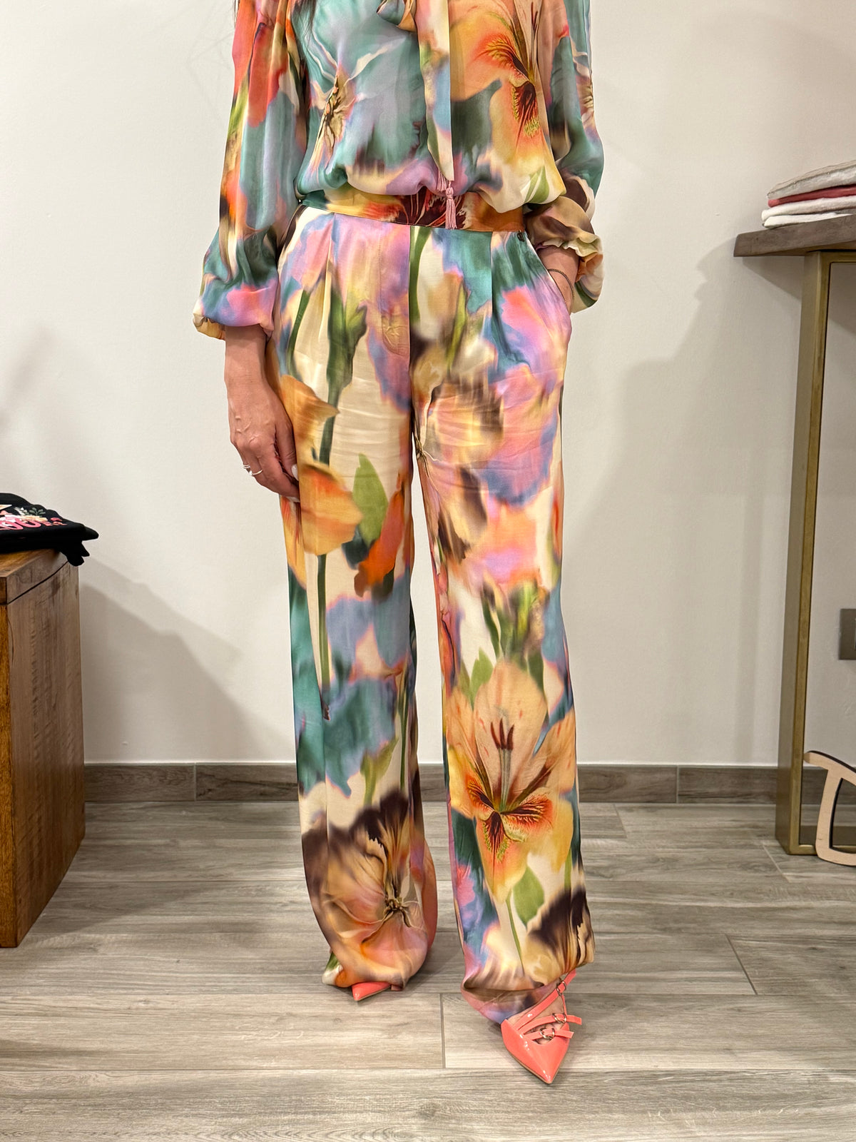 PANTALONE FANTASIA FLOREALE