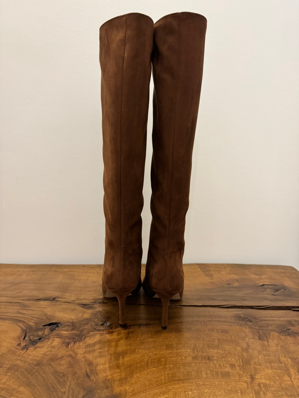 STIVALE ALTO GAMBALE LARGO SCAMOSCIATO