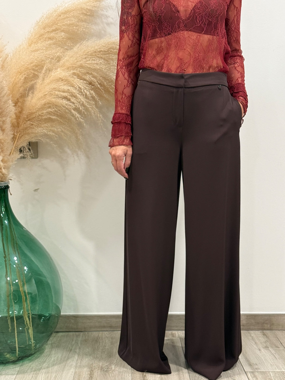 PANTALONE FLUIDO GAMBA LARGA (variante colore)