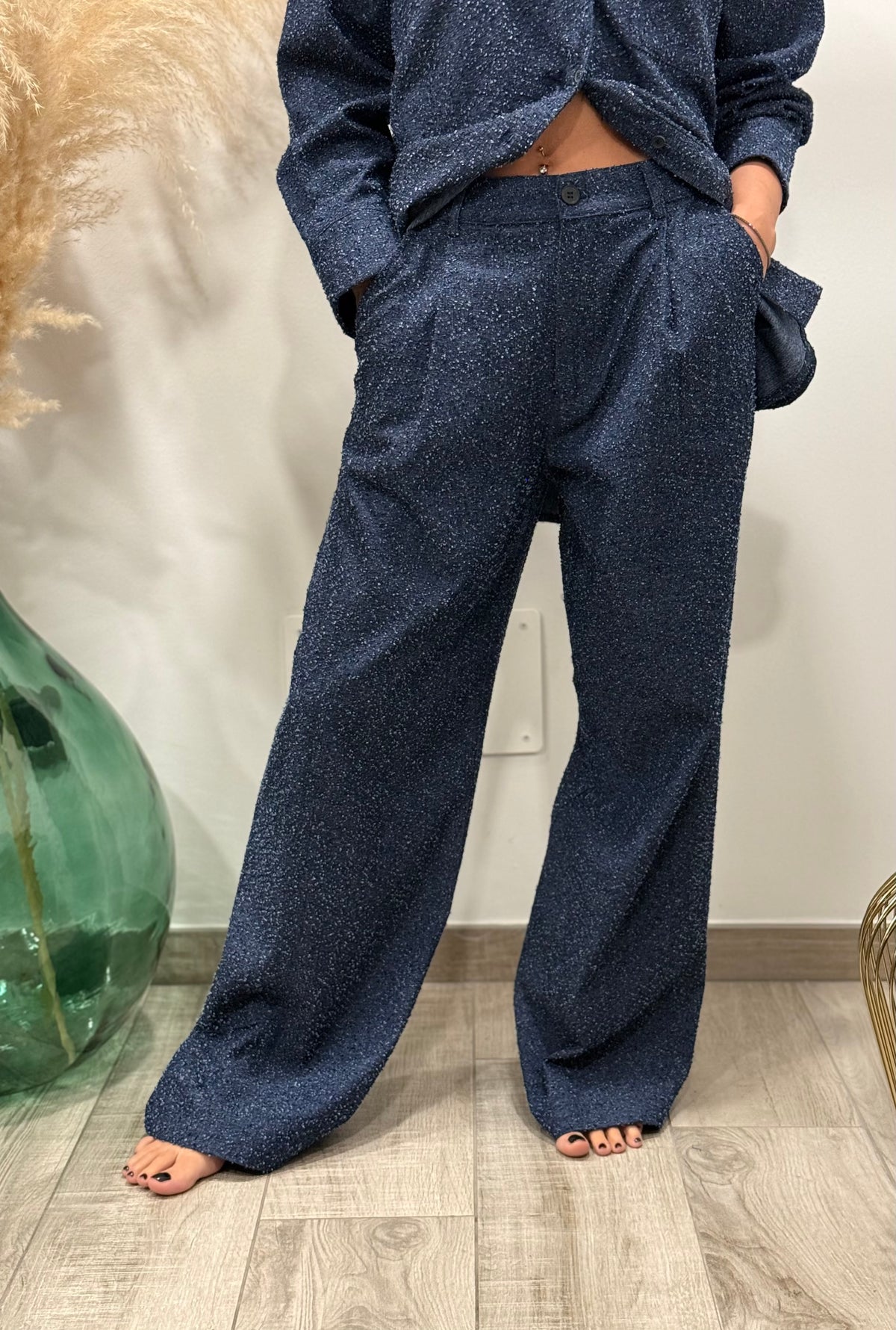 PANTALONE PALAZZO BLU JEANS
