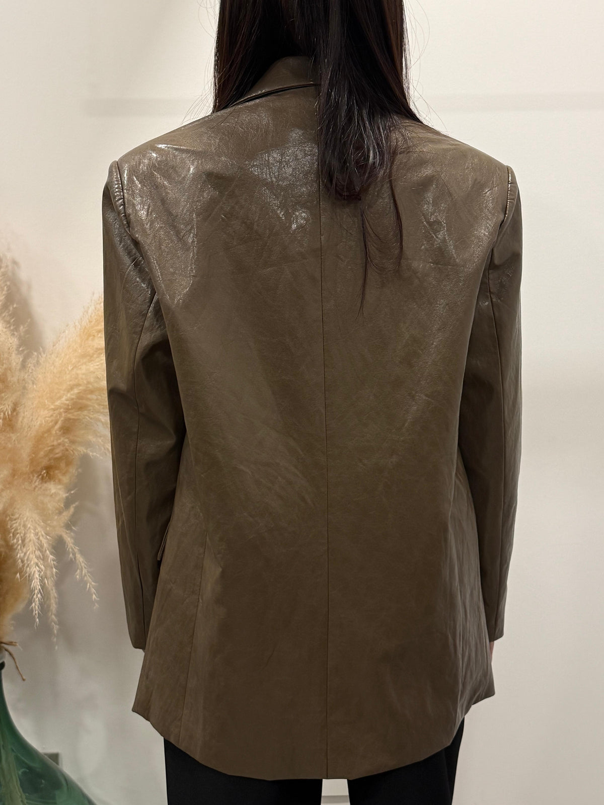 BLAZER OVERSIZE ECOPELLE LUCIDO