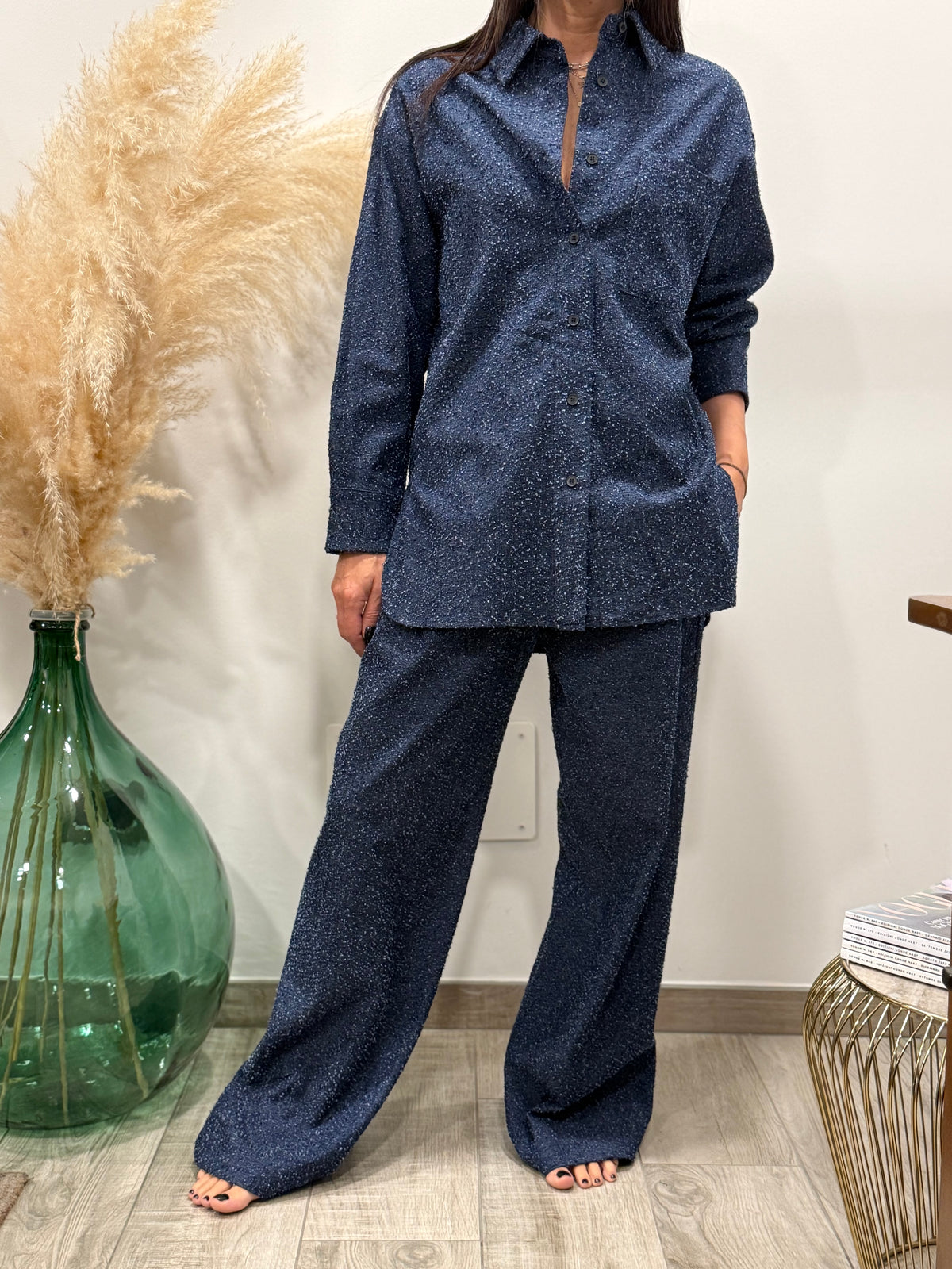 CAMICIA OVER BLU JEANS