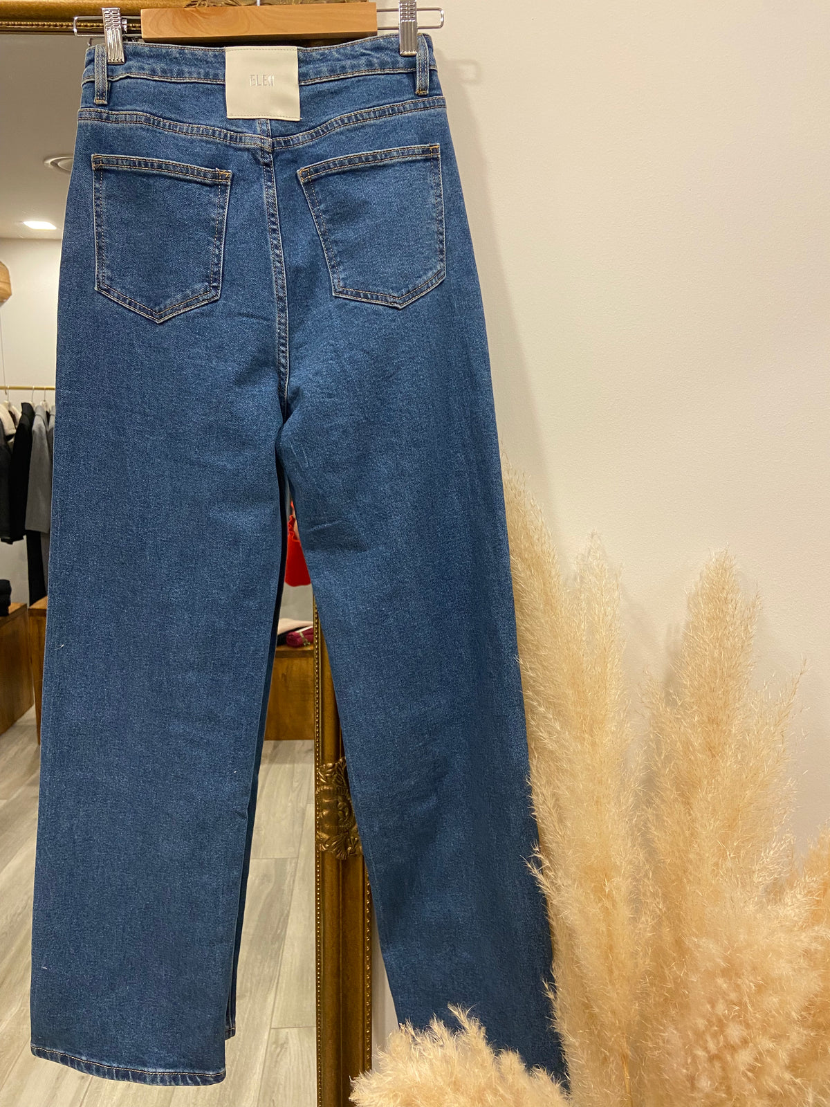 JEANS WIDE LEG CON BRILLANTINI