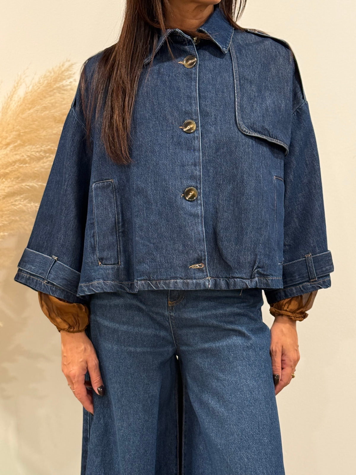 GIACCA DI JEANS SVASATA
