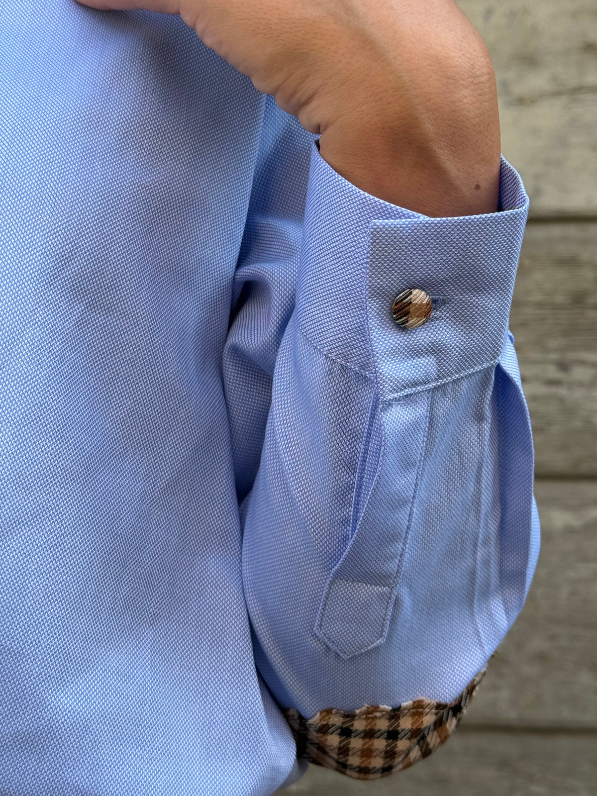 CAMICIA OXFORD CON COLLETTO E TOPPE