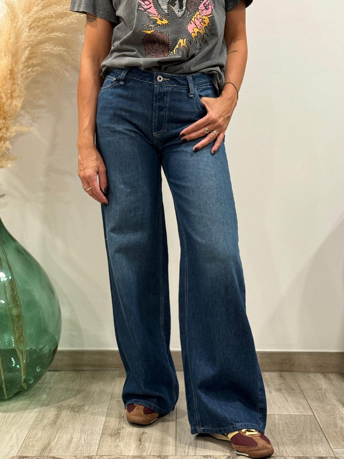 JEANS GAMBA LARGA